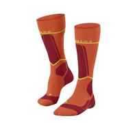 FALKE SK Energizing Wool M Kh lana filo funzionale con compressione 1 paire, Calzini da sci Uomo, Arancione Flash Orange 8036 - Circonferenza polpaccio W2, 39-42 W2