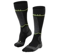 FALKE SK Energizing Wool M Kh lana filo funzionale con compressione 1 paio, Calzini da sci Uomo, Nero Black-Lightning 3171, 39-42
