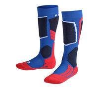 FALKE SK2 Intermediate K Kh lana filo funzionale caldi spessi 1 paio, Calzini da sci Unisex Bambini, Blu Cobalt Blue 6941, 27-30