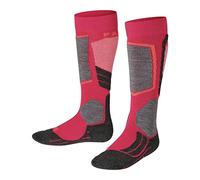 FALKE SK2 Intermediate K Kh lana filo funzionale caldi spessi 1 paio, Calzini da sci Unisex - Bambini, Rosso Rose 8564, 35-38