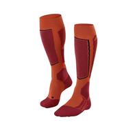 FALKE SK2 Intermediate Wool M Kh lana filo funzionale caldi spessi 1 paio, Calzini da sci Uomo, Arancione Flash Orange 8034, 42-43