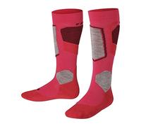 FALKE SK4 Advanced K Kh lana filo funzionale caldi sottili 1 paio, Calzini da sci Unisex - Bambini, Rosso Rose 8680, 31-34