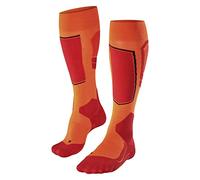 FALKE SK4 Advanced M Kh lana filo funzionale caldi sottili 1 paio, Calzini da sci Uomo, Arancione Flash Orange 8034-O, 39-41