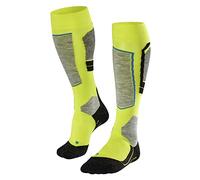 FALKE Sk4 Advanced M Kh Lana Filo Funzionale Caldi Sottili, Calzini da sci Uomo, Giallo Limepunch 1085-O, 42-43