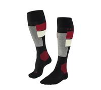 FALKE SK4 Advanced Stripe M Kh lana filo funzionale caldi sottili 1 paio, Calzini da sci Uomo, Nero Black 3000, 39-41
