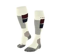 FALKE SK4 Advanced Stripe W Kh lana filo funzionale caldi sottili 1 paio, Calzini da sci Donna, Bianco Off-White 2040, 35-36