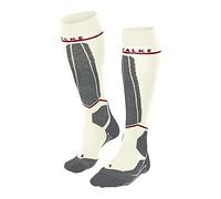 FALKE Sk4 Energizing Light W Kh Lana Filo Funzionale Con Compressione, Calzini da sci Donna, Bianco Off-White 2040, 37-38