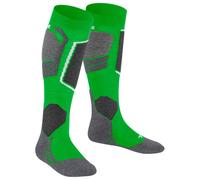 FALKE SK4 Advanced K Kh lana filo funzionale caldi sottili 1 paio, Calzini da sci Unisex - Bambini, Verde Vivid Green 7231, 35-38
