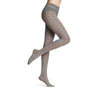 FALKE Snow Dot 25 DEN W Ti trasparenti velati fantasia 1 pezzo, Collant Donna, Grigio Shark 3258, S-M