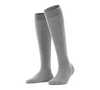 Falke Softmerino W Kh Lana Cotone Al Ginocchio Tinta Unita, Calzini lunghi Donna, Grigio Light Grey Melange 3830, 37-38
