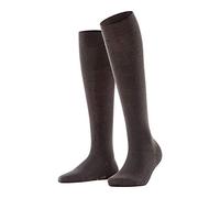 FALKE Softmerino W Kh Lana Cotone Al Ginocchio Tinta Unita, Calzini lunghi Donna, Marrone Dark Brown 5239, 39-40
