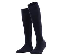Falke Softmerino W Kh Lana Cotone Al Ginocchio Tinta Unita, Calzini lunghi Donna, Blu Dark Navy 6379, 35-36
