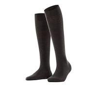 Falke Softmerino W Kh Lana Cotone Al Ginocchio Tinta Unita, Calzini lunghi Donna, Marrone Dark Brown 5239, 37-38