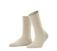 FALKE Softmerino W So lana cotone tinta unita 1 paio, Calzini Donna, Blu Linen Melange 4549, 37-38