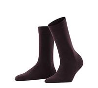 FALKE Softmerino W So lana cotone tinta unita 1 paio, Calzini Donna, Rosso Barolo 8596, 39-40