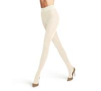 FALKE Softmerino W Ti Lana Cotone Spessi Tinta Unita, Collant Donna, Bianco Off-White 2040, 48-50
