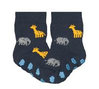 FALKE Summer Animals B Hp cotone con suola in gomma 1 paio, Calze da casa Unisex Bimbi, Blu Space Blue 6116, 80-92