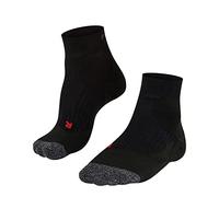 FALKE TE2 Short M Sso cotone filo funzionale antivesciche 1 paio, Calzini da tennis Uomo, Nero Black 3000, 44-45