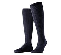 FALKE Teppich Im Schuh M Kh lana al ginocchio tinta unita 1 paio, Calzini lunghi Uomo, Blu Dark Navy 6370, 45-46