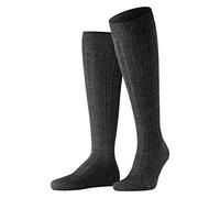 FALKE Teppich Im Schuh M Kh lana al ginocchio tinta unita 1 paio, Calzini lunghi Uomo, Grigio Anthracite Melange 3080, 45-46