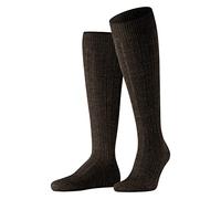 FALKE Teppich Im Schuh M Kh lana al ginocchio tinta unita 1 paio, Calzini lunghi Uomo, Marrone Dark Brown 5450, 39-40