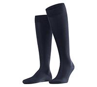FALKE Tiago M Kh sostenibili cotone filo di Scozia al ginocchio tinta unita 1 paio, Calzini lunghi Uomo, Blu Space Blue 6116, 45-46