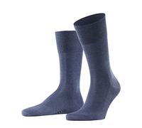 FALKE Tiago M So sostenibili cotone filo di Scozia tinta unita 1 paio, Calzini Uomo, Blu Demin Melange 6665, 39-40
