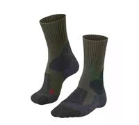 FALKE TK1 Adventure W So lana filo funzionale spessi antivesciche 1 paio, Calzini da escursionismo Donna, Verde Olive 7830, 41-42