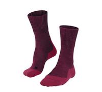 FALKE TK1 Adventure Wool W So lana filo funzionale spessi antivesciche 1 paio, Calzini da escursionismo Donna, Rosa Azalea 8566, 35-36