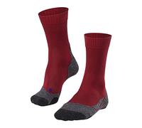 FALKE TK2 Explore Cool W SO lyocell filo funzionale spessi antivesciche 1 paio, Calzini da escursionismo Donna, Rosso (Ruby 8830), 35-36