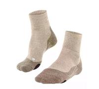 FALKE TK2 Explore Wool Short M Sso lana filo funzionale spessi antivesciche 1 paio, Calzini da escursionismo Uomo, Beige Natural 4200, 39-41
