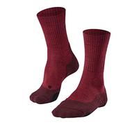 FALKE TK2 Explore Wool W So lana filo funzionale spessi antivesciche 1 paio, Calzini da escursionismo Donna, Rosso Scarlet 8280, 39-40