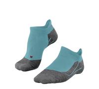 FALKE TK5 Wander Invisible W In lana filo funzionale sottili antivesciche 1 paio, Calzini da escursionismo Donna, Blu Turquoise 6206, 37-38