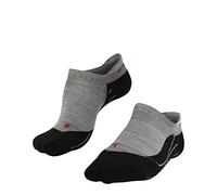 FALKE TK5 Wander Invisible W In lana filo funzionale sottili antivesciche 1 paio, Calzini da escursionismo Donna, Grigio Light Grey 3403, 35-36