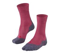 FALKE TK5 Wander W SO lana filo funzionale sottili antivesciche 1 paio, Calzini da escursionismo Donna, Rosso (Mixed Berry 8215), 35-36