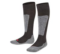 FALKE unisex bambini Active Ski calzini da sci traspiranti asciugatura rapida termoregolanti antiodore lana filo funzionale imbottitura media protezione tibia spessi caldi 1 paio