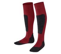 FALKE unisex bambini Active Ski calzini da sci traspiranti asciugatura rapida termoregolanti antiodore lana filo funzionale imbottitura media protezione tibia spessi caldi 1 paio