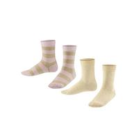 FALKE unisex bambini Happy Stripe 2-Pack calzini cotone traspirante