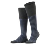 FALKE uomo Shadow calzini lunghi traspiranti cotone al ginocchio sottili rinforzati cuciture piatte alla punta motivo fantasia a righe coste eleganti per vita quotidiana lavoro 1 paio
