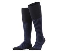 FALKE uomo Shadow calzini lunghi traspiranti cotone al ginocchio sottili rinforzati cuciture piatte alla punta motivo fantasia a righe coste eleganti per vita quotidiana lavoro 1 paio