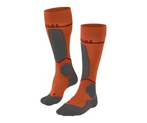 FALKE uomo SK4 Energizing Light calzini da sci imbottitura leggera protezione tibia con compressione traspiranti asciugatura rapida termoregolanti antiodore lana vergine filo funzionale 1 paio
