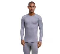 FALKE Wool-Tech Light M L/s Sh lana filo funzionale asciugatura rapida 1 pezzo, Maglia Uomo, Grigio Grey-Heather 3757, XL