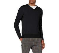 FALKE V-Ausschnitt Longsleeve-60126, Maglia a Maniche Lunghe da Uomo con Scollo a V, Cielo Notturno, 4XL