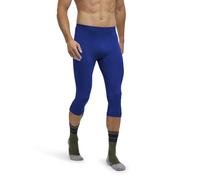 FALKE Warm 3/4 M Ti Filo Funzionale Asciugatura Rapida, Calzamaglia Uomo, Blu Yve 6714, XL