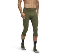 FALKE Warm 3/4 M Ti Filo Funzionale Asciugatura Rapida, Calzamaglia Uomo, Verde Herb 7754, XL
