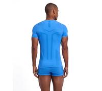 FALKE Warm Round Neck M S/s TS Filo Funzionale Asciugatura Rapida 1 Pièce, Maglia Uomo, Blu Blue Note 6545, XL