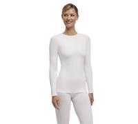 FALKE Warm Round Neck W L/s Sh Filo Funzionale Asciugatura Rapida 1 Pezzo, Maglia Donna, Bianco White 2860, XS