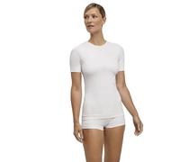 FALKE Warm Round Neck W S/S TS Filo Funzionale Asciugatura Rapida, Maglia Donna, Bianco White 2860, M