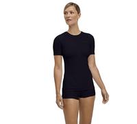 FALKE Warm Round Neck W S/S TS Filo Funzionale Asciugatura Rapida, Maglia Donna, Nero Black 3000, M