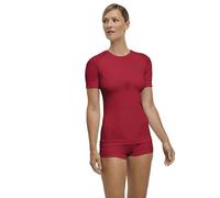FALKE Warm Round Neck W S/S TS Filo Funzionale Asciugatura Rapida, Maglia Donna, Rosso Red 8644, XL